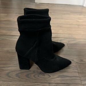 H HALSTON Sock Heel Bootie